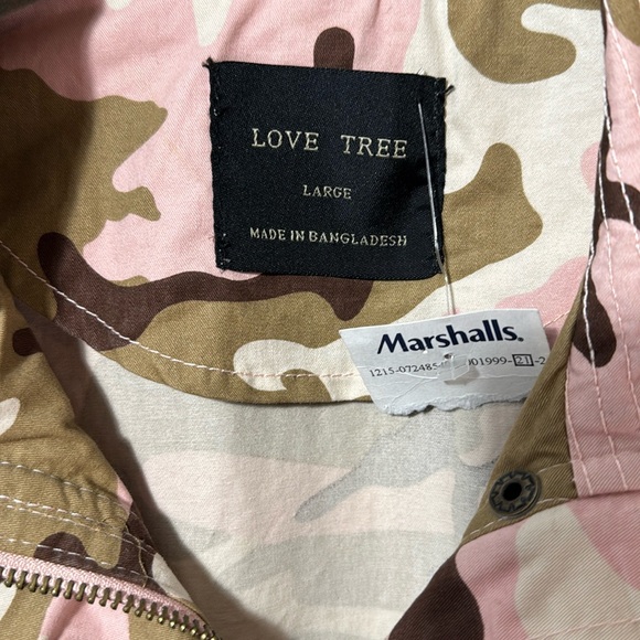Love Tree Jacket Pink Camo Utility‎ in Size L  NWT - Picture 16 of 16